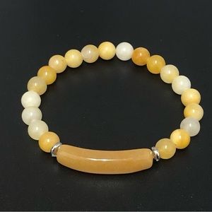 Yellow Topaz Bracelet 8mm beads Stretchable Bracelet